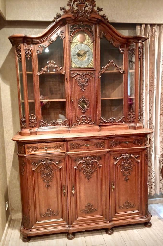Vitrine ancienne avec horloge intégrée, Antiquités & Art, Antiquités | Meubles | Armoires, Enlèvement