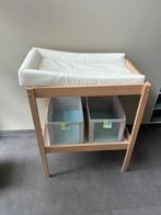 Verzorgingstafel + kussen + 2 overtrekken + 2 opbergboxen, Kinderen en Baby's, Ophalen, Zo goed als nieuw