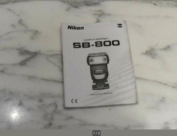 Manuel d'instructions du Nikon SB-800, Enlèvement ou Envoi, Comme neuf, Nikon, Inclinable