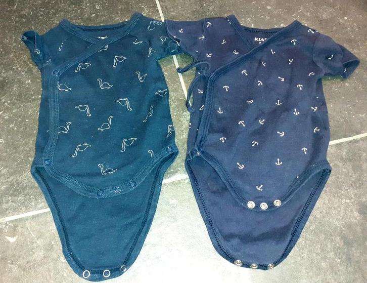 Baby kleding 2 overslagrompers 3M, Kinderen en Baby's, Babykleding | Maat 56, Nieuw, Jongetje of Meisje, Nacht- of Onderkleding