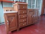 Antieke kast dressoir 2delig met marmeren blad, Huis en Inrichting, Ophalen, Zo goed als nieuw