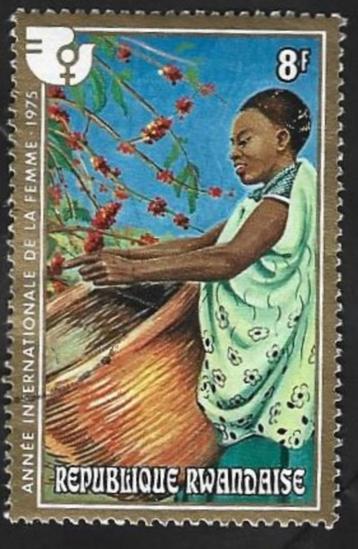 1 Postzegel Rwanda 1975 Internationaal jaar van de vrouw beschikbaar voor biedingen