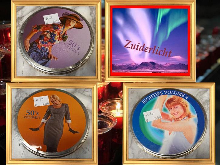 50's en Eighties muziek - 3 cd's in blikken doos, CD & DVD, CD | Autres CD, Utilisé, Enlèvement