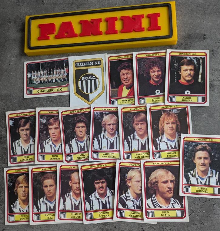 PANINI FOOTBALL 79 SC CHARLEROI 18X STICKERS 1979, Hobby en Vrije tijd, Stickers en Plaatjes, Verzenden