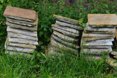 Natuursteenplaat voor terras 41 cm x 41 cm., Tuin en Terras, Terrasdelen en Vlonders, Gebruikt, Overige materialen, Ophalen