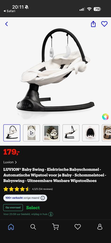 Luvion schommelstoel, Kinderen en Baby's, Wipstoeltjes, Zo goed als nieuw, Schommelstoel, Ophalen