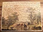 Antieke legpuzzel "Landschap met vee", ca. 1910, 144 stukjes, Ophalen of Verzenden