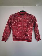 Girls jasje/vestje maat 128 - wijnrood met bloemenprint, Kinderen en Baby's, Kinderkleding | Maat 128, Ophalen of Verzenden, Zo goed als nieuw