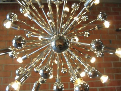 Gaetano Sciolari "Space Age" XL Sputnik voor SA Boulanger, Huis en Inrichting, Lampen | Kroonluchters, Gebruikt, Kunststof, Metaal