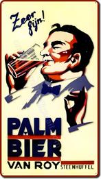 PALM BIER VAN ROY retro ontwerp op dubbel metaal 90cmx50cm, Verzamelen, Verzenden, Nieuw, Reclamebord
