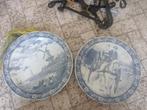 2 borden Delfts blauw, Antiek en Kunst, Antiek | Wandborden en Tegels, Ophalen