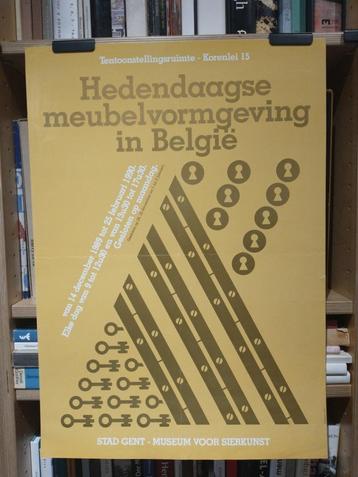 Hedendaagse meubelvormgeving in België 1990 affiche beschikbaar voor biedingen