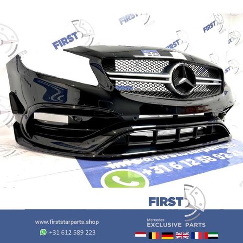 W176 A45 AMG FACELIFT VOORBUMPER ZWART COMPLEET AERO PAKKET, Auto-onderdelen, Carrosserie, Bumper, Mercedes-Benz, Voor, Gebruikt