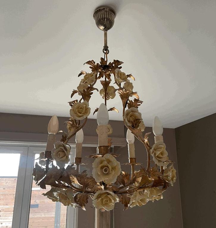 Barokke kroonluchter, Huis en Inrichting, Lampen | Kroonluchters, Gebruikt, Metaal, Ophalen