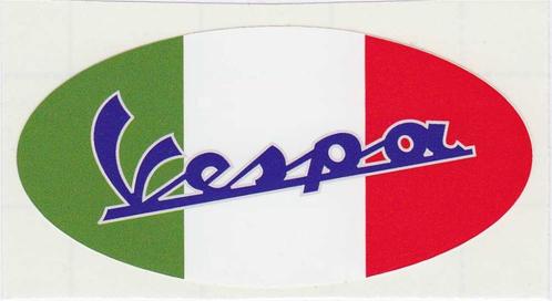 Vespa italiaanse vlag sticker #12, Motos, Accessoires | Autocollants, Envoi