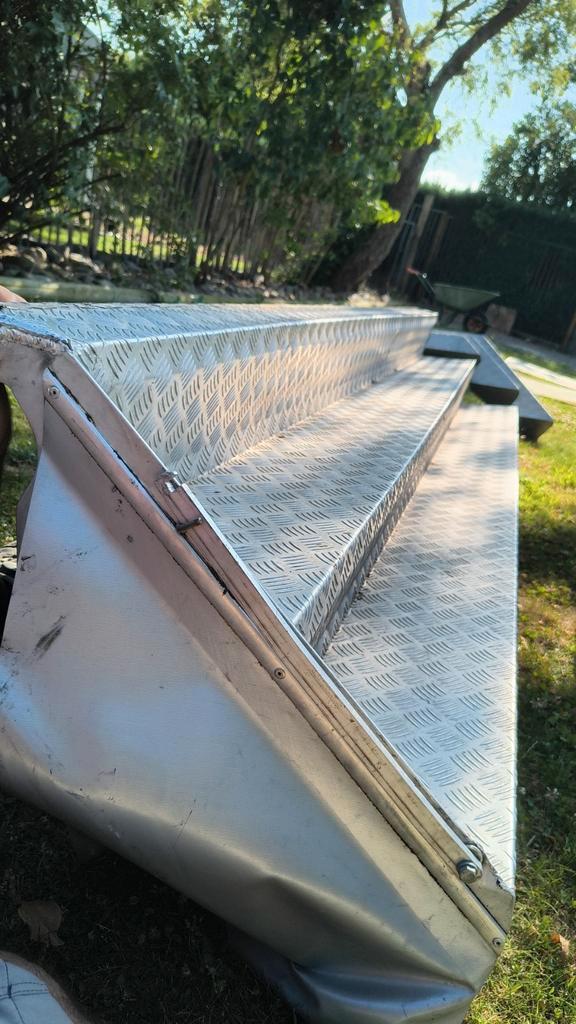 Aluminium trap met 3 treden., Doe-het-zelf en Bouw, Ladders en Trappen, Zo goed als nieuw, Trap, Ophalen