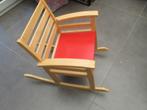 Houten sterke kinder-schommelstoel- brede stoel, vol hout, Meuble ou Kitchenette, Enlèvement, Utilisé