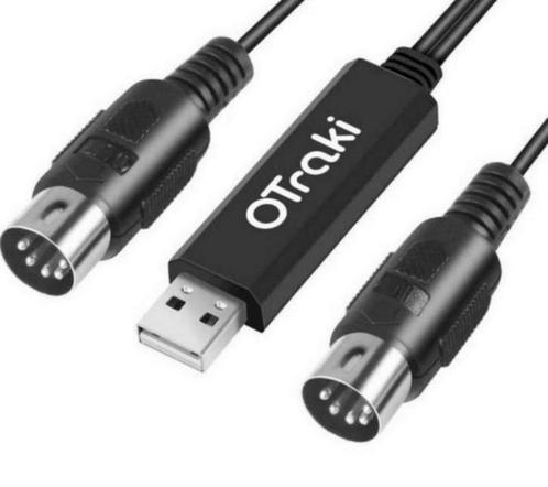 Keyboard muziektoetsenbord naar USB 3 meter kabel midi 5pin, Audio, Tv en Foto, Audiokabels en Televisiekabels, Nieuw, Ophalen of Verzenden