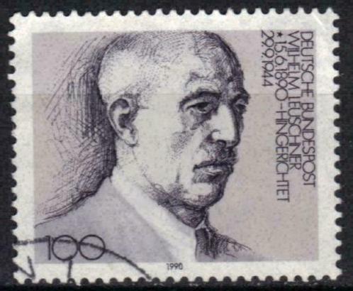Duitsland Bundespost 1990 - Yvert 1298 - Wilhelm Leusch (ST), Postzegels en Munten, Postzegels | Europa | Duitsland, Gestempeld