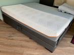 Elektrische boxspring bed + matras, Ophalen, 90 cm, Eenpersoons, Zo goed als nieuw