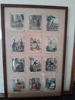 Frame, 12 antieke 19e-eeuwse lithokaarten, Ophalen