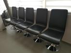 5 chaises de cuisine noires en cuir synthétique (fonction pi, Noir, Enlèvement, Cinq, Six Chaises ou plus, Utilisé