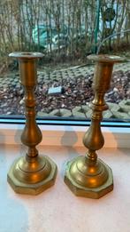 Set antieke/messing kandelaars (2 stuks), Antiek en Kunst, Ophalen, Overige materialen