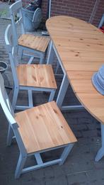 tafel met 6 stoelen nieuw ,, Comme neuf, Ovale, 50 à 100 cm, Enlèvement