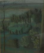 Paul Huwé (1913-1990): Landschap 1953 (49 x 59cm), Antiek en Kunst, Ophalen of Verzenden