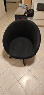 Fauteuil pivotant noir (80x60cm), Tissus, Moins de 75 cm, Enlèvement, Utilisé