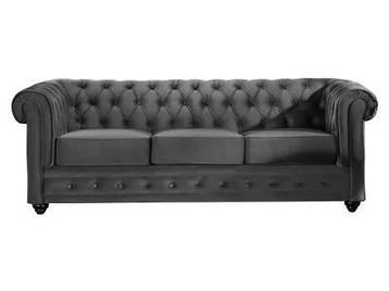 Zitbank 3-zit velours antraciet !NIEUW! beschikbaar voor biedingen