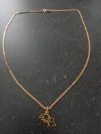 Nieuwe halsketting en hanger in 18kt goud, Handtassen en Accessoires, Armbanden, Ophalen of Verzenden, Nieuw, Goud, Goud