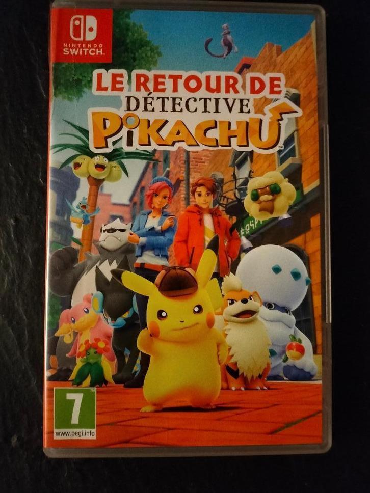 Le retour de Détective Pikachu (Switch), Games en Spelcomputers, Games | Nintendo Switch, Gebruikt, Avontuur en Actie, 1 speler