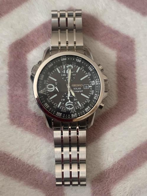 Volledige nieuwstaat Seiko Solar Chronograph kras vrij 230 €, Handtassen en Accessoires, Horloges | Heren, Zo goed als nieuw, Seiko