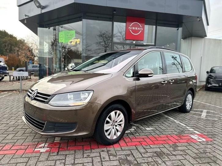 Volkswagen Sharan 7 Zits, Auto's, Volkswagen, Sharan, Diesel, Euro 5, Monovolume, 5 deurs, Handgeschakeld, Bruin, Zwart