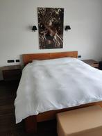Cadre de lit en teck, Comme neuf, Deux personnes, Brun, 180 cm