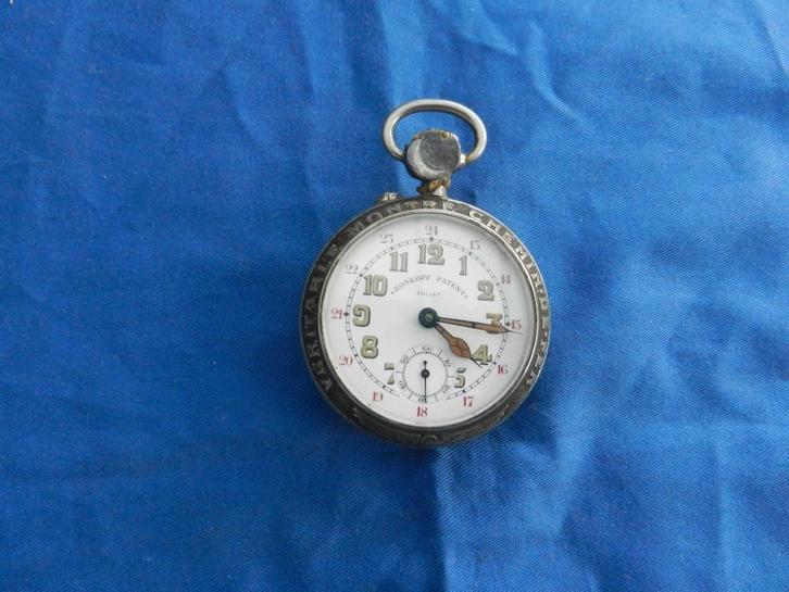 Zeldzaam Roskopf Patent Tollet zakhorloge, Handtassen en Accessoires, Horloges | Antiek, Zakhorloge, Overige merken, Overige materialen