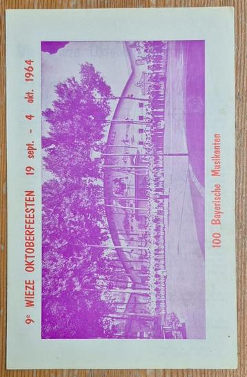 Flyer Wieze Oktoberfeesten 1964 Van Roy beschikbaar voor biedingen