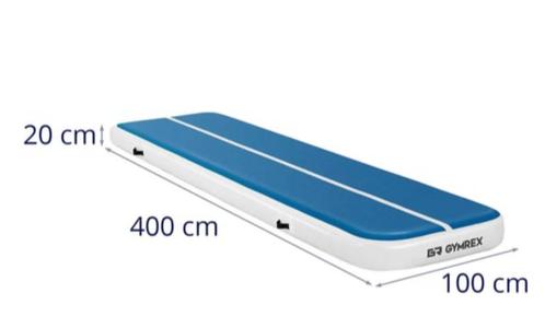 Air Track Gymrex - Opblaasbare Gymmat - 400 x 100 x 20 cm, Kinderen en Baby's, Speelgoed | Buiten | Trampolines, Zo goed als nieuw