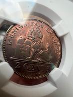 Belgie 2 Cent 1914 NGC, Postzegels en Munten, Ophalen of Verzenden