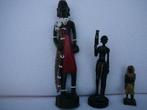 3 houten beeldjes, Antiek en Kunst, Kunst | Beelden en Houtsnijwerken, Ophalen of Verzenden