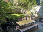 Table de jardin en pierre de lave émaillée jaune, Jardin & Terrasse, Rectangulaire, Autres matériaux, Utilisé