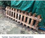 Tuinhek - hout Hekwerk 1m80 op 0.60cm, Jardin & Terrasse, Clôtures de jardin, Bois, Porte du jardin, Enlèvement, Neuf