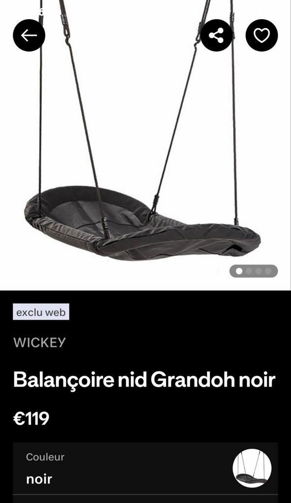 Grandon nestschommel 170x70 - 150kg, Kinderen en Baby's, Speelgoed | Buiten | Speeltoestellen, Zo goed als nieuw, Schommel, Ophalen of Verzenden