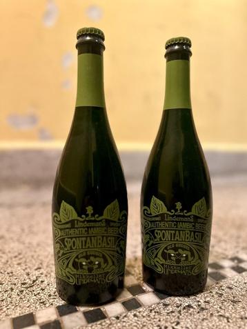 2 x Lindemans/ Mikkeller SpontanBasil Oude Gueuze - 2015 beschikbaar voor biedingen