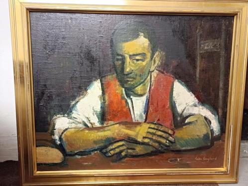 Olieverfschilderij Mannenportret door Ludo Laagland, Antiek en Kunst, Kunst | Schilderijen | Klassiek, Ophalen
