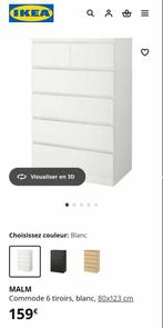 IKEA MALM wit dressoir met 6 laden, Huis en Inrichting, Ophalen, Zo goed als nieuw