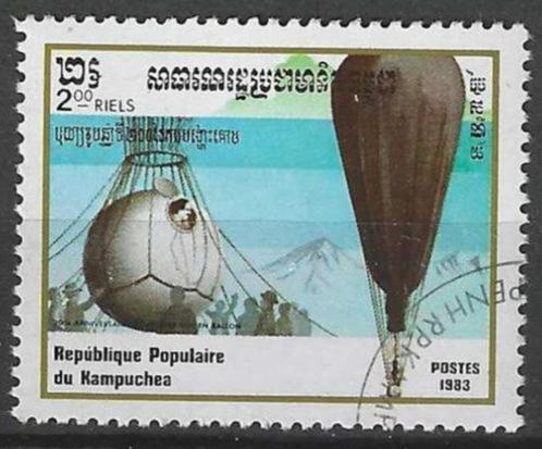 Kampuchea 1983 - Yvert 398 - Luchtballon (ST), Timbres & Monnaies, Timbres | Asie, Affranchi, Envoi