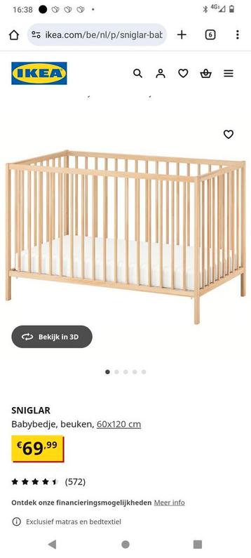 Baby/ peuterbedje, Enlèvement