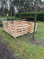 4 x houten palletbox / plantbak 100 x 120 x 100, Gebruikt, Ophalen of Verzenden, Pallet, Vuren